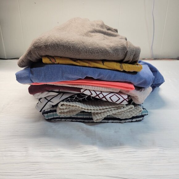 Bundle #23 Medium Mixed Blouses Tees Pj's Longsleeve Sweaters - Picture 1 of 11